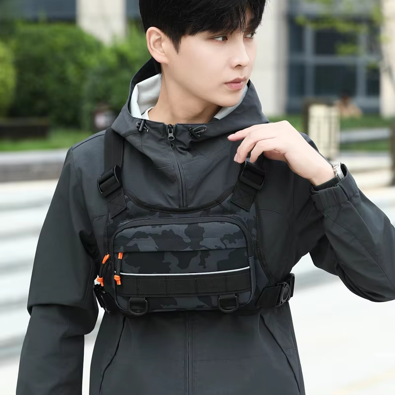 Fishing Backpack - حقيبة صدرية أمامية للدراجات، حقيبة ظهر