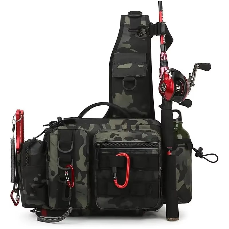 حقيبة خصر تكتيكية للتخييم والت - مراجعة Fishing Backpack وسعره