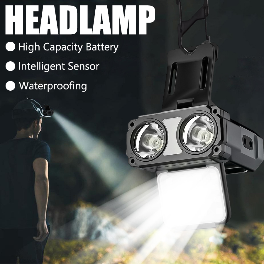 الاستشعار COB LED كشافات غطاء  - مراجعة Fishing Hat وسعره