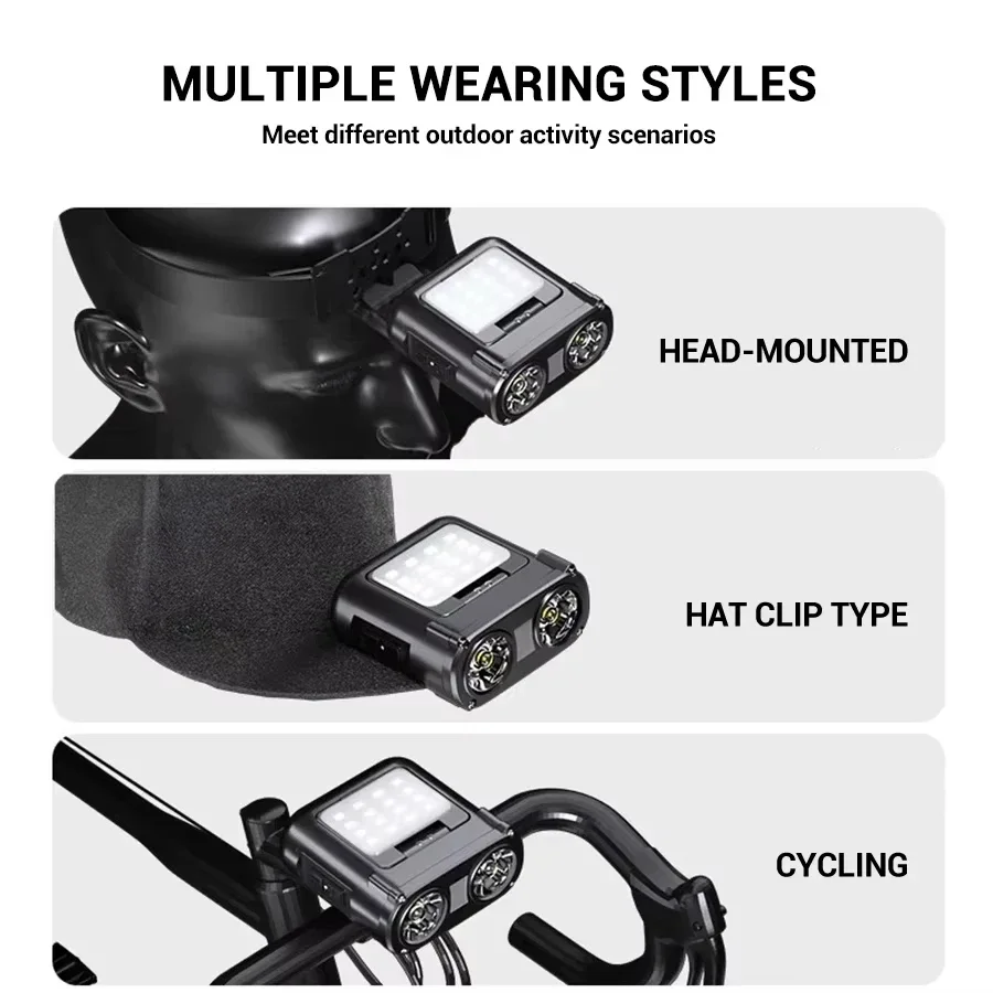 الاستشعار COB LED كشافات غطاء  - مراجعة Fishing Hat وسعره